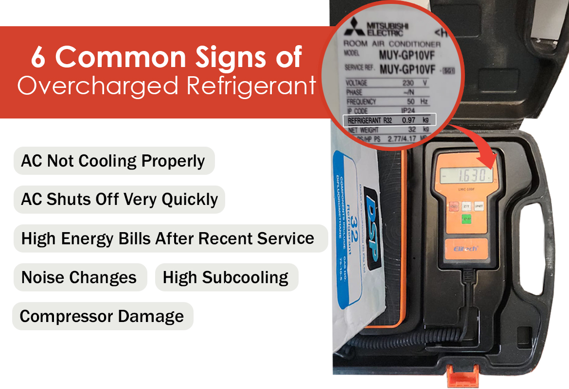 Aircon Overcharged Refrigerant Symptoms
