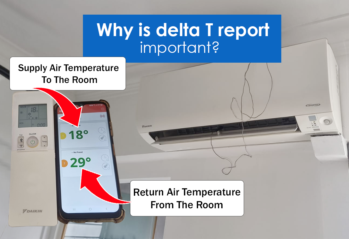 Why is delta T report important after a new aircon installation